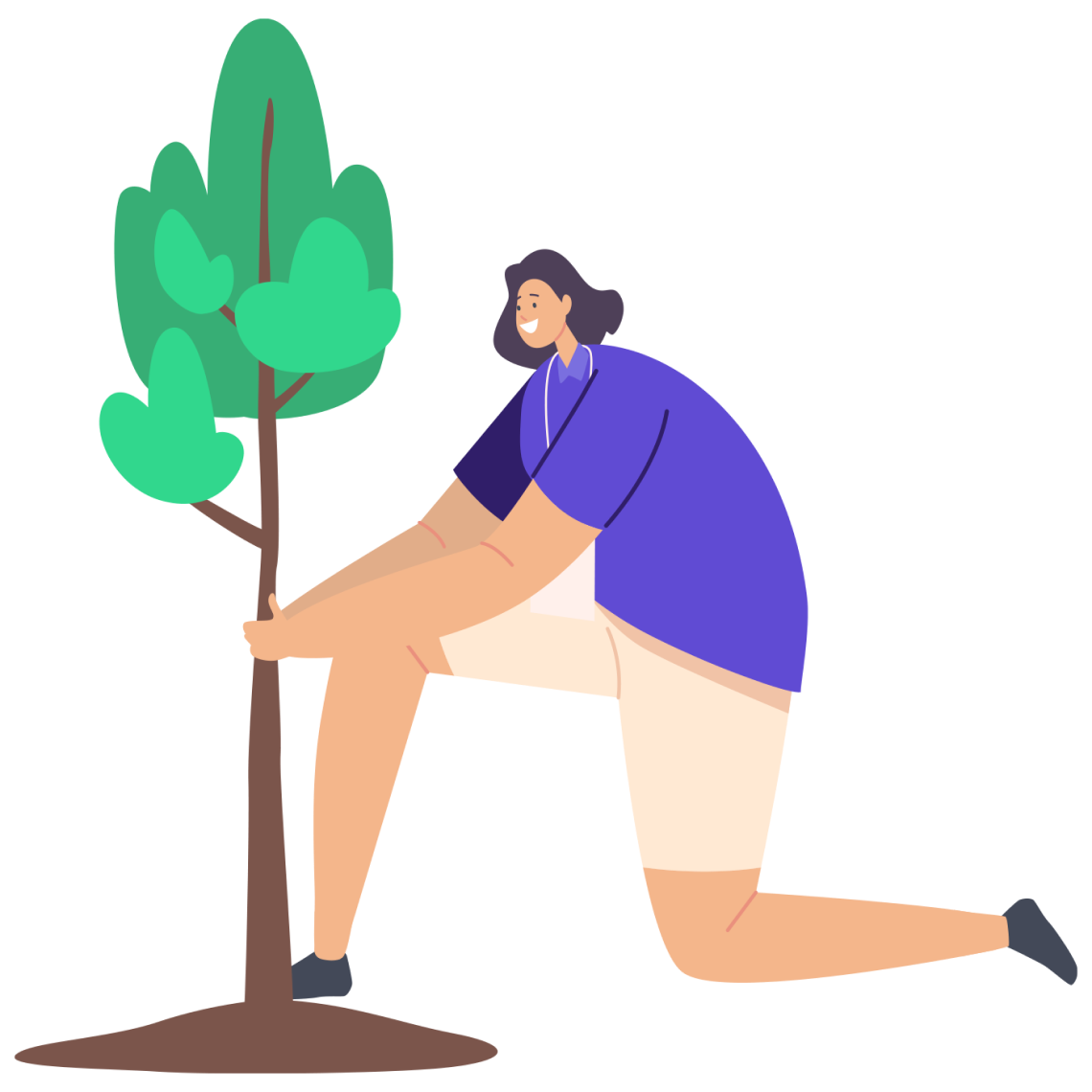 Tree planting illustration