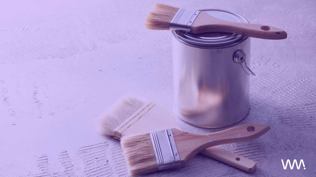 paint cans and brush