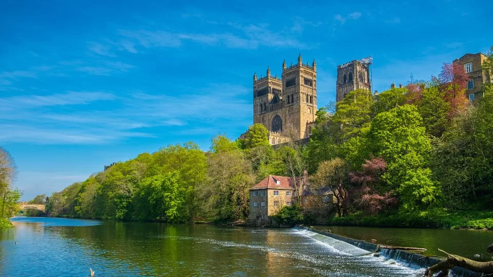 Durham castle and riverside