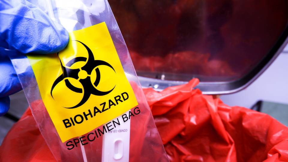 Hospital waste biohazard bag