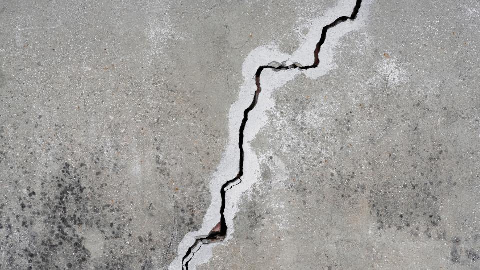 crack in wall