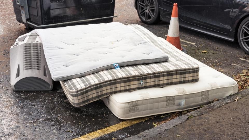 mattress on street