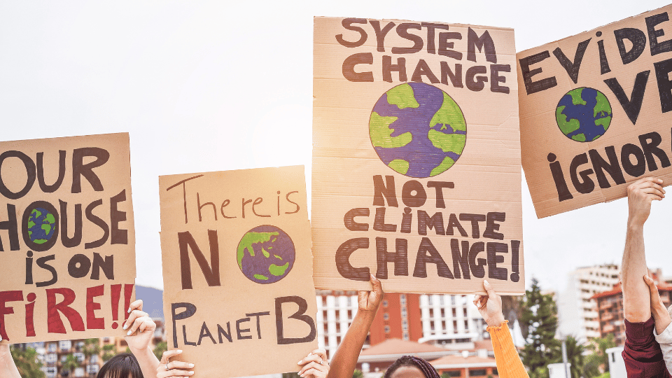 photo of a climate change protest