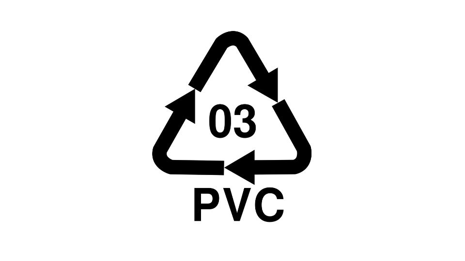 Code 3 PVC plastic recycling symbol
