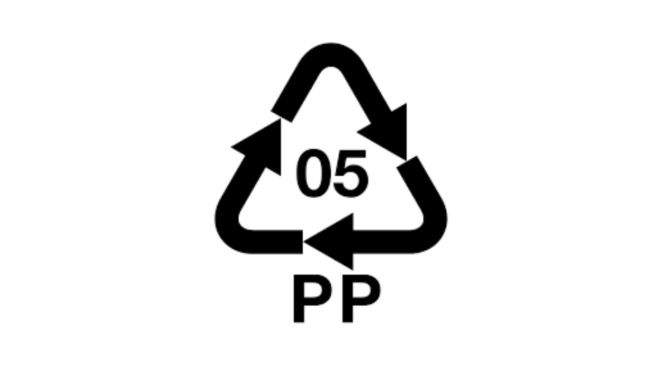 Code 5 PP plastic recycling symbol