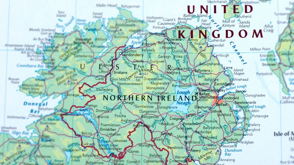 a map showing Banbridge northern ireland