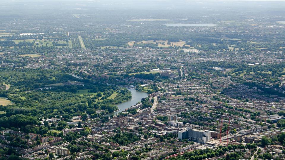 Aerial view of Twickenham