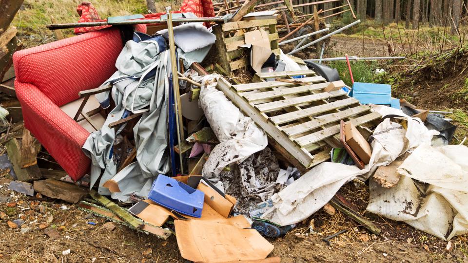 Fly tipped waste