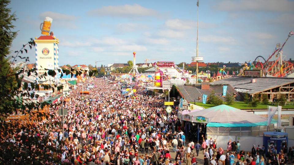 Oktoberfest festival crowd