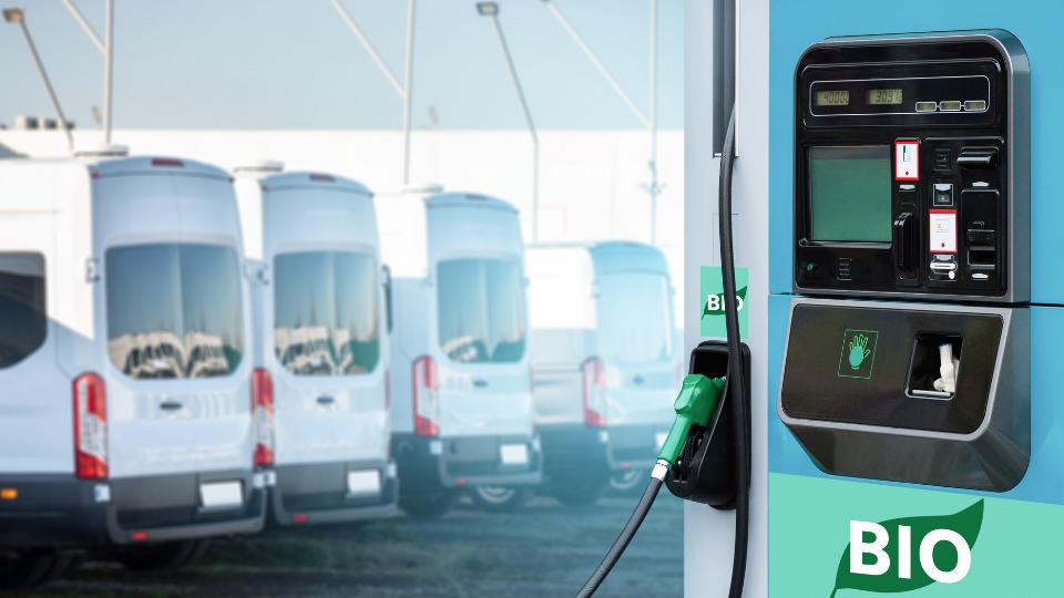 Biofuel being used to fill up vans