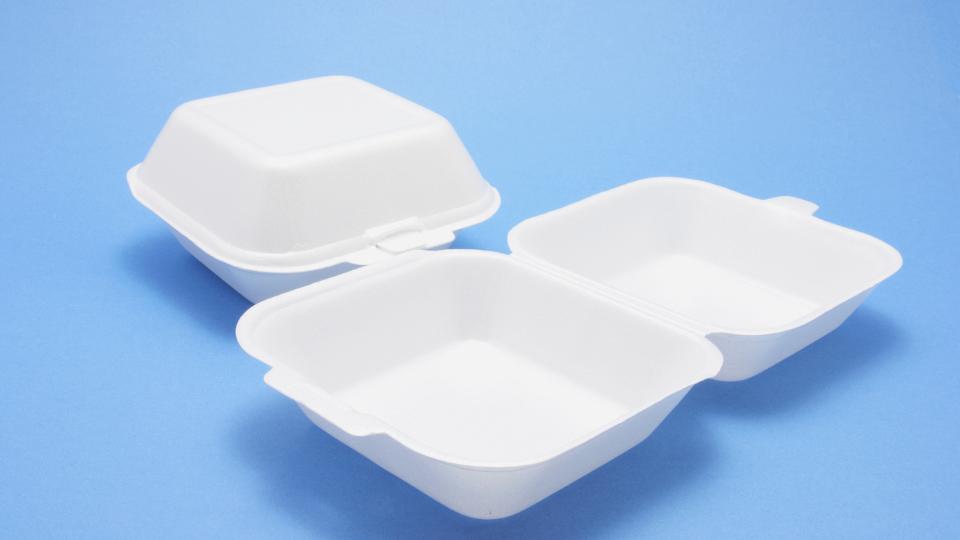 Polystyrene food packaging
