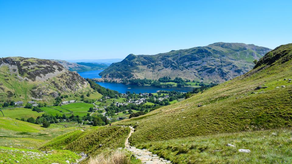 Lake district on a sunny day