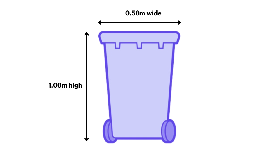 240L bin dimensions