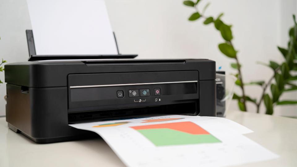 Office printer with paper