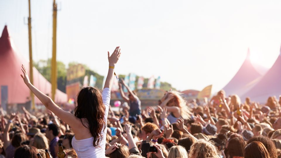 Festival crowd in the sun