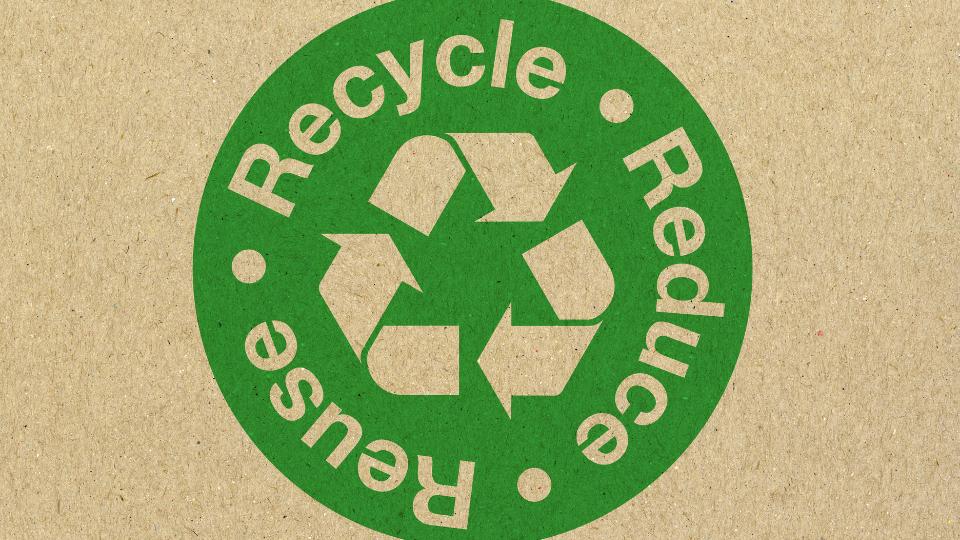 Reduce, reuse, recycle badge