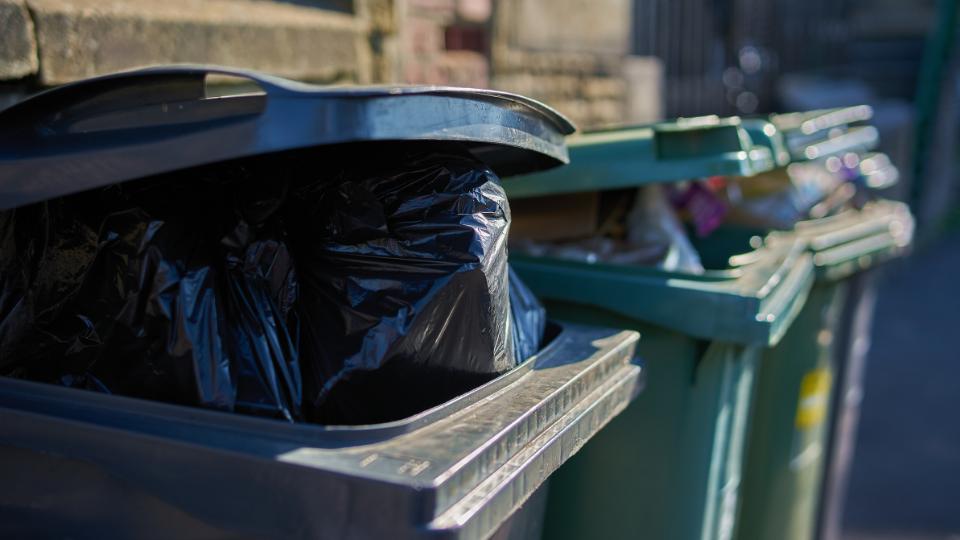 Wheelie bins overflowing