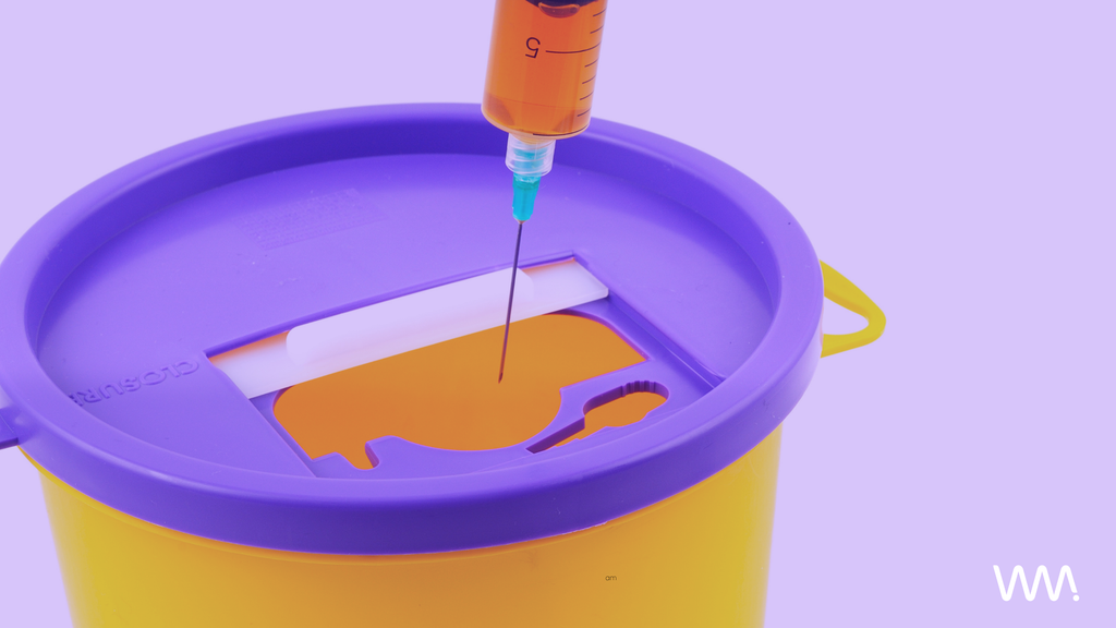 sharps waste bin