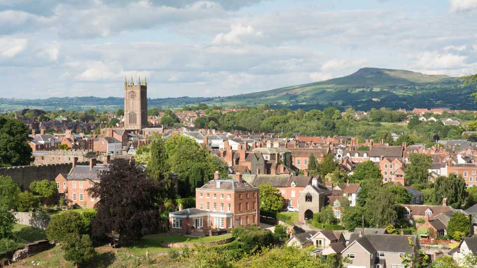 Ludlow town from above