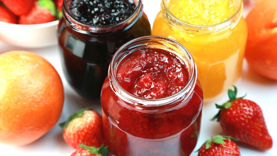 jam made from different fruits