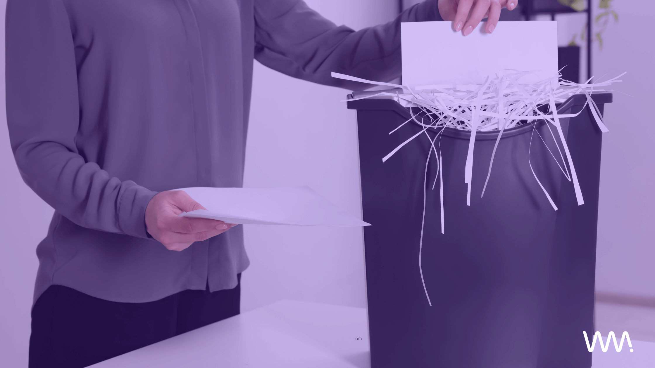 shredded office paper waste